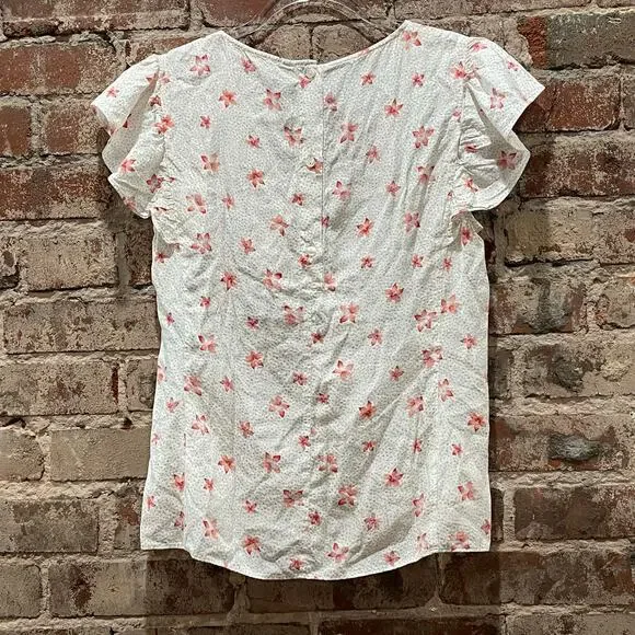 Rebecca Taylor Silk Blend Ruched Short Sleeve Top Size 2 - Picture 7 of 7